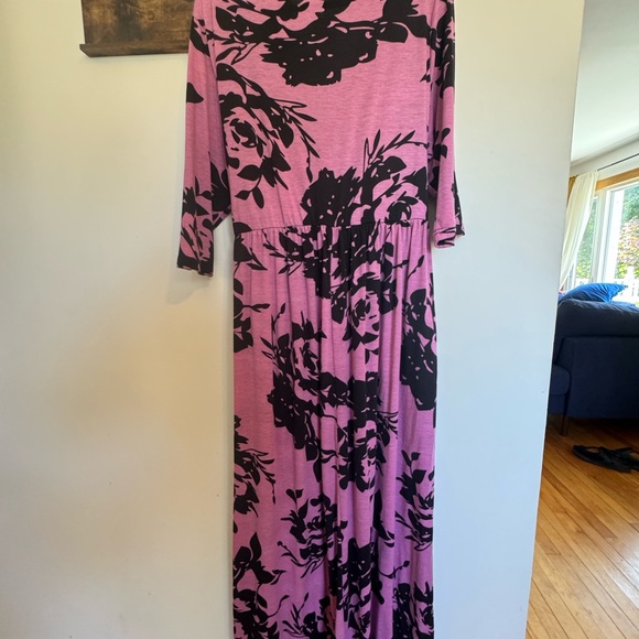 NWOT Purple Floral Maxi Dress - Picture 2 of 6